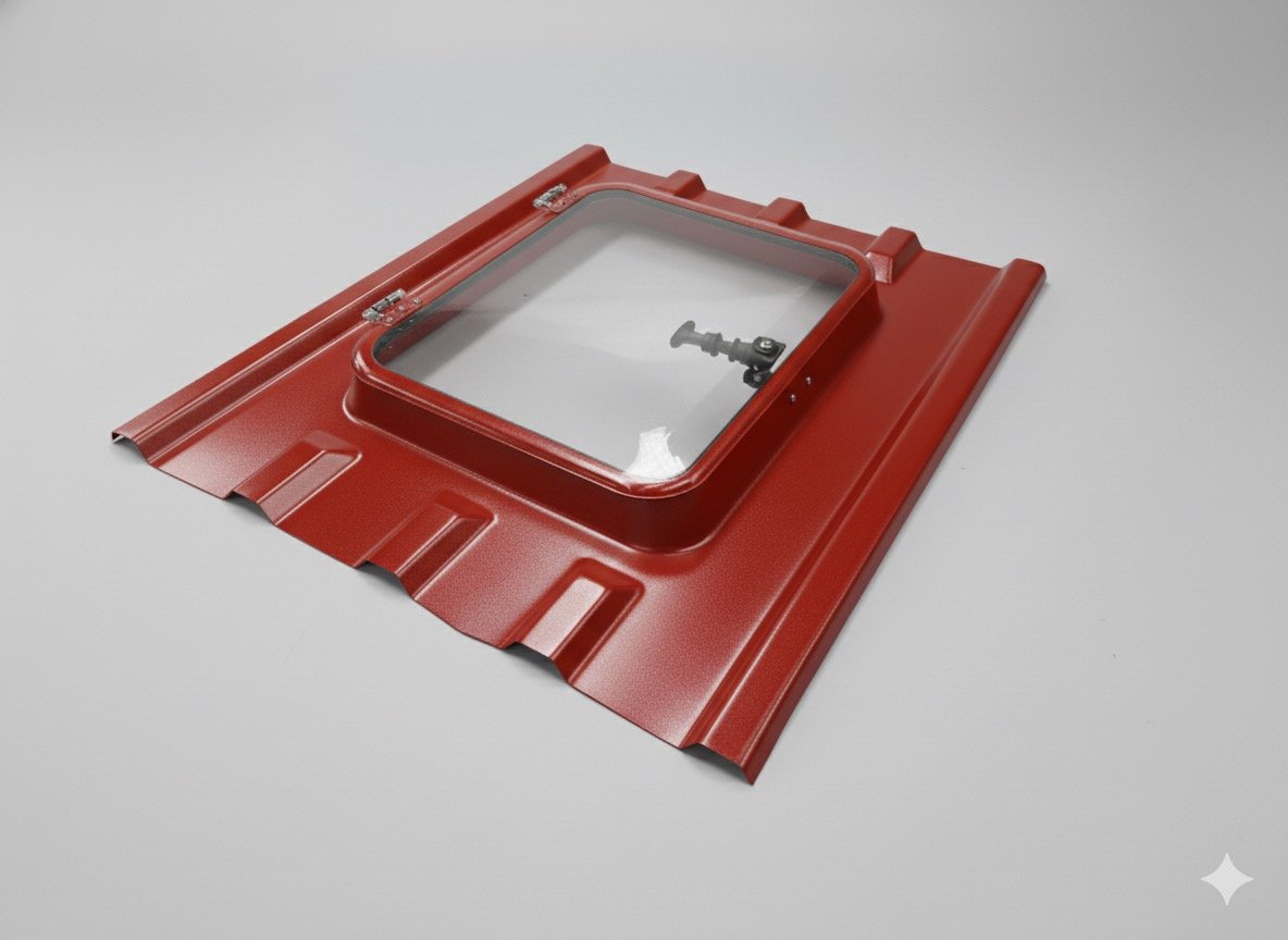 trapez çatı çıkış kapağı — RAL 3009